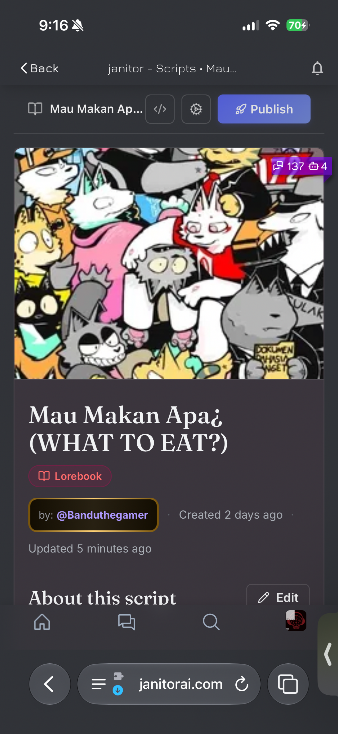 Im releasing something for the mau makan apa community...