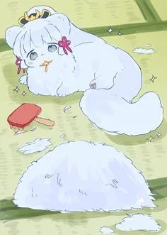 Ayaka (Grooming her tail)