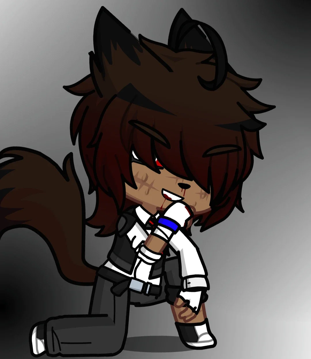 Lutte (Bandaging up a troublemaker, Student Council Pres!User)