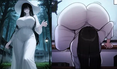 Sadako Yamamura & Hachishaku-sama but with cake