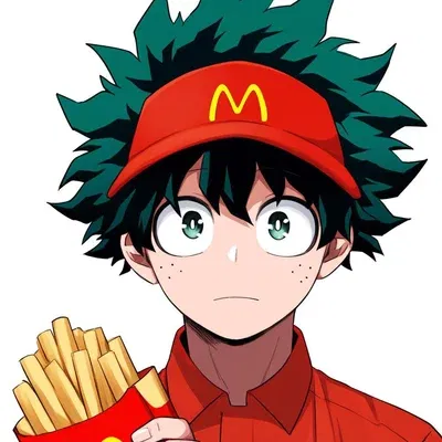 Izuku Midoriya now works at McDonald's 