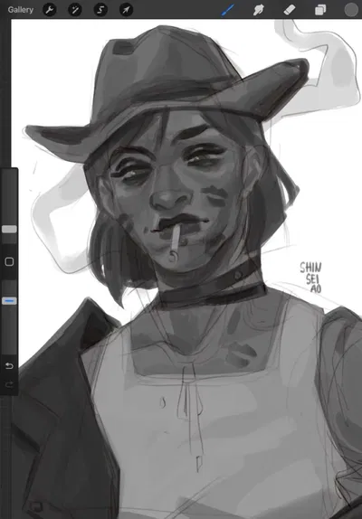 Cowboy!Sevika - damsel in distress
