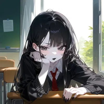 Anastasia — edgy goth girlfriend who hates the world
