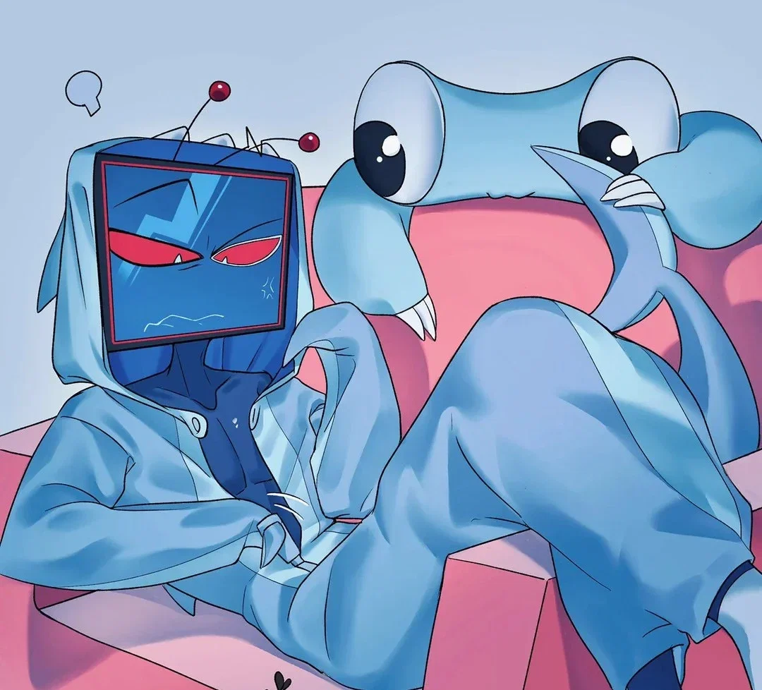 Vox | Struggling putting on his shark costume