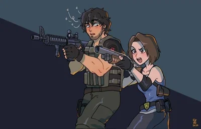 Jill Valentine, Carlos Oliveira, Nicholai Ginovaef & Mikhail Viktor (RE3 Remake)