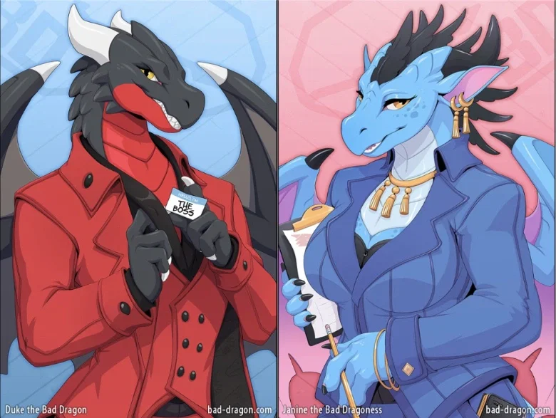 Duke and Janine - CEO of Bad Dragon and His Secretary