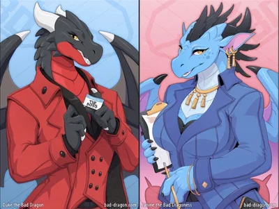 Duke and Janine - CEO of Bad Dragon and Secretary