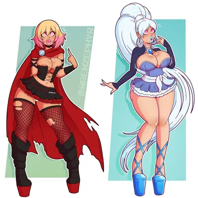 Bimbofied Team RWBY!