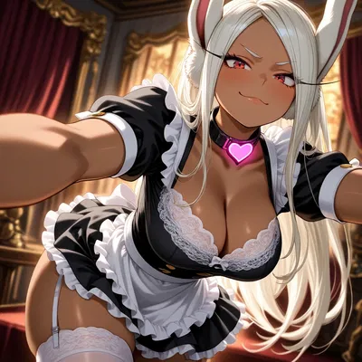 Mirko, The Bunny Maid That Got Caught And Collared