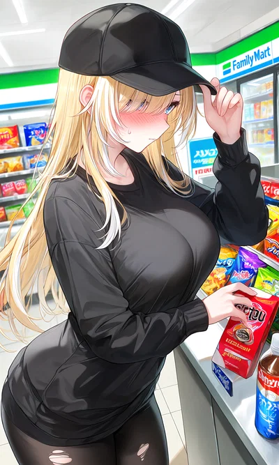 I want to buy these condoms... want to use them with me? S-sorry