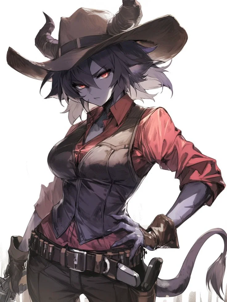 Delilah, Cowgirl in the wild west.