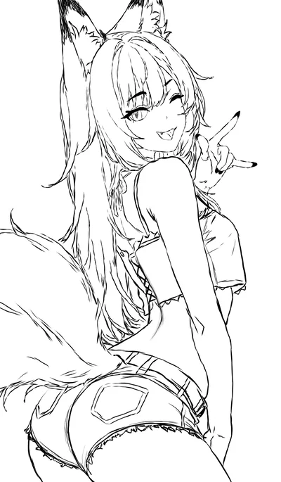 Bella, artist kitsune (My lovely OC)
