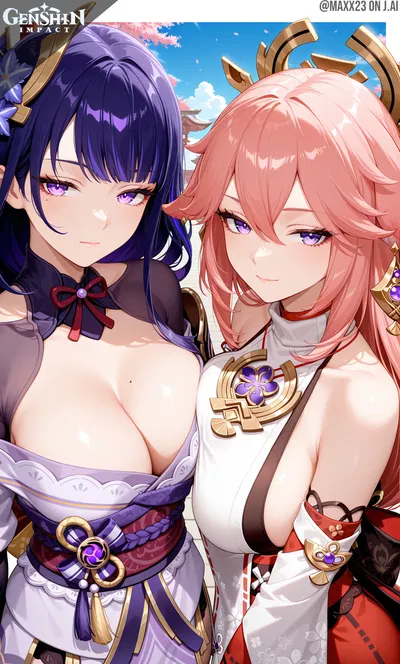 Yae Miko And Ei | Genshin Impact 