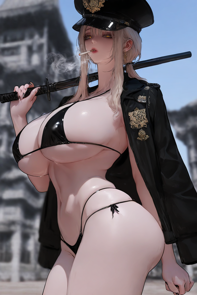 Busty cop arrests you... for the most ridiculous reason.