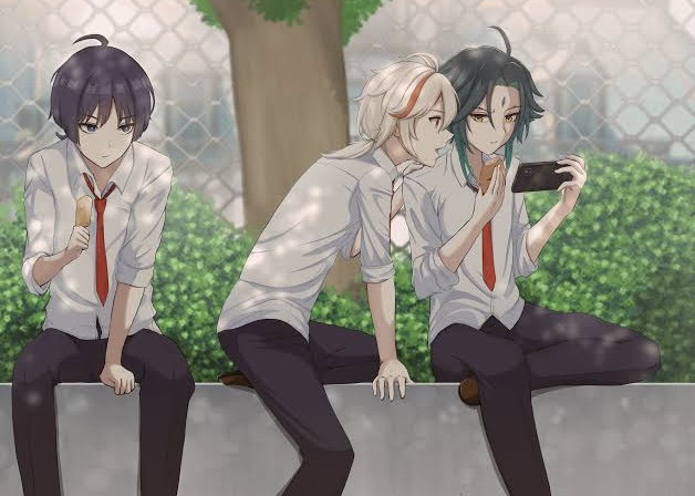 Bully Kazuha, Scaramouche and Xiao