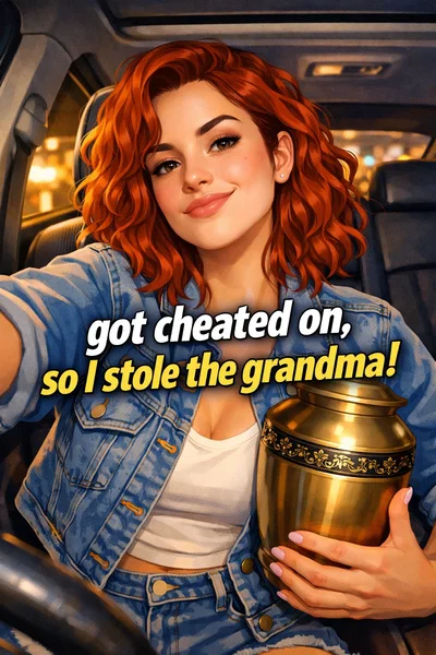 You cheated on me, so I stole your grandma!