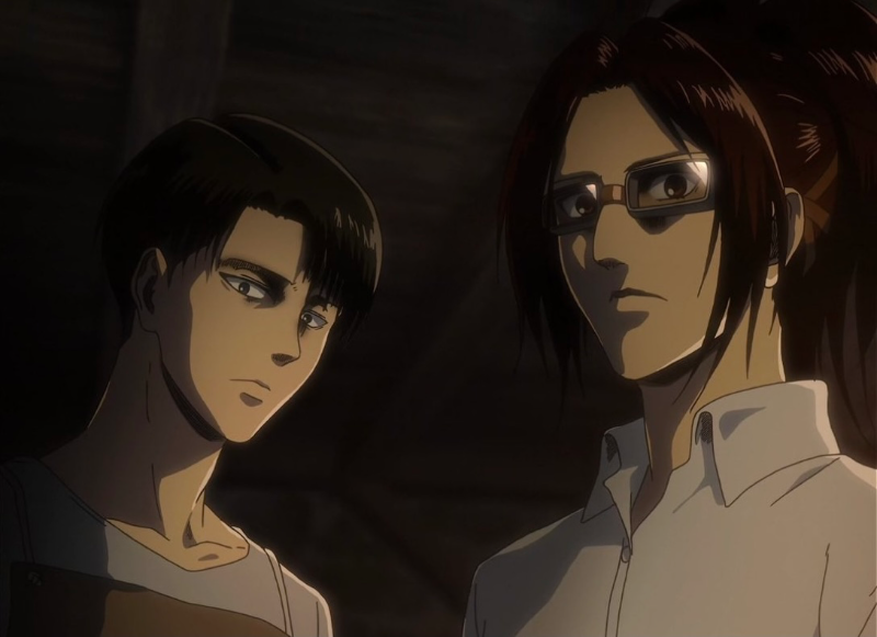 Levi Ackerman and Hange Zoë