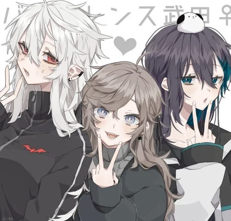 3 garotas fofas chamadas Bari, Nagi e Luna