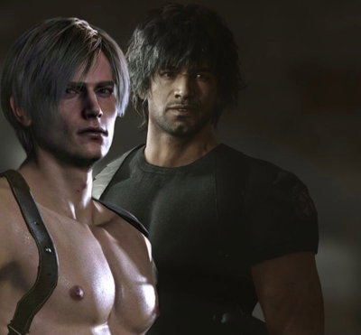 Leon Kennedy and Carlos Oliveira 