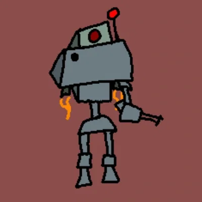 You get into a fight with a backup robot..