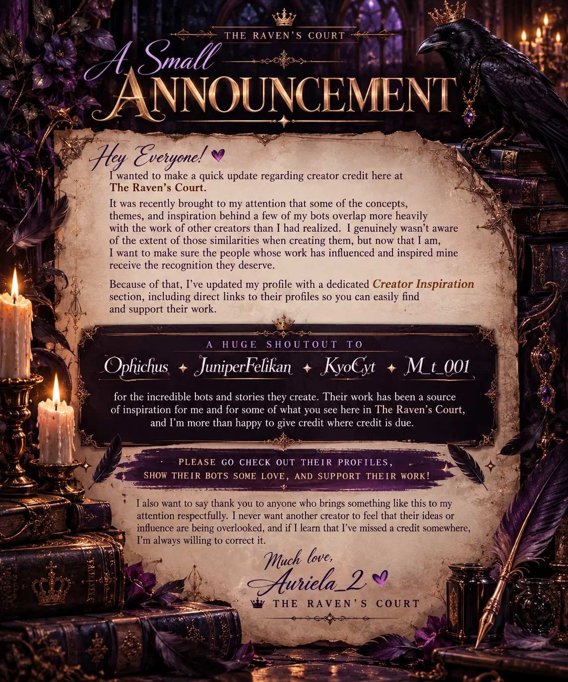 Accountability Announcement!