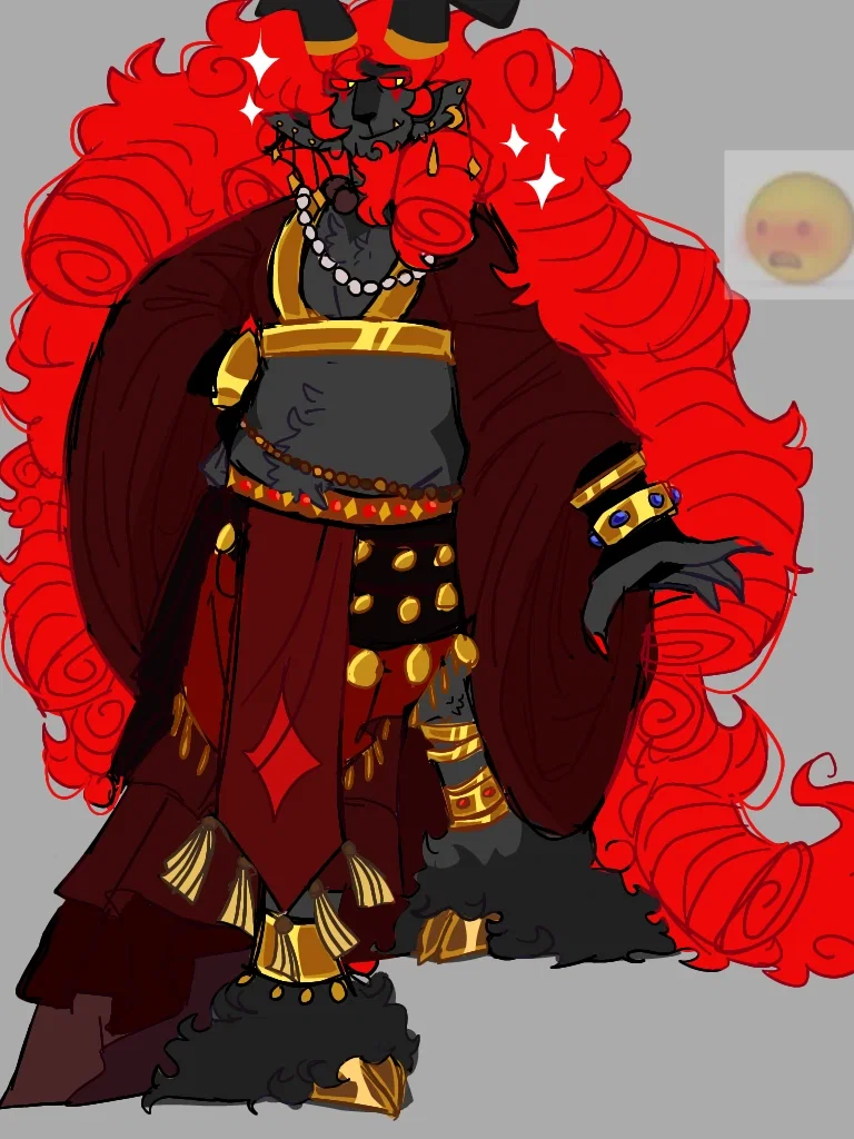 full + colored drawing of my Romeo design lmao