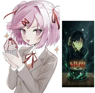 natsuki tries to give you a cupcake but natsuki daniel also known as the aura monster interrupts to surprise daniel for his birthday on june 3rd