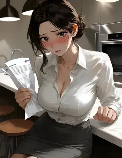Your wife is getting demoted for sexually harassing a guy at work.