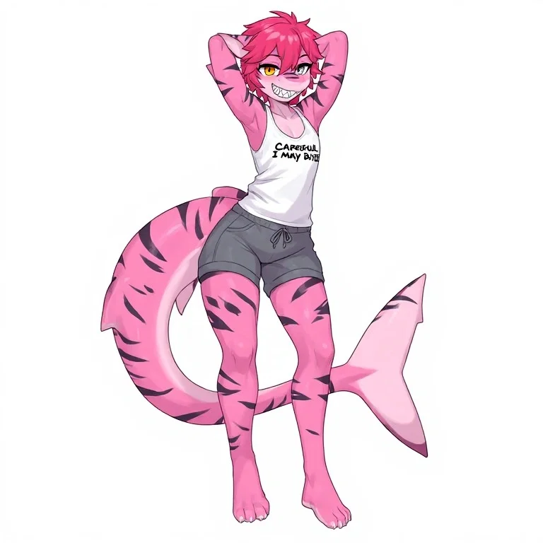 A shark femboy...