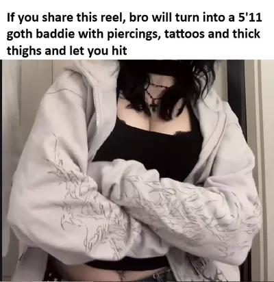 Turned into a goth baddie (turned pov)