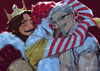 Burger King & Ronald McDonald & Colonel Sanders