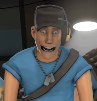 Tf2 Blu Scout, but he’s a trans Guy,