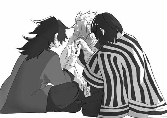 Sleepover AU ☾ Giyu, Obanai, & Sanemi