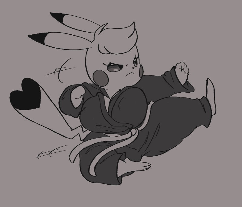 Martial arts master Pikachu