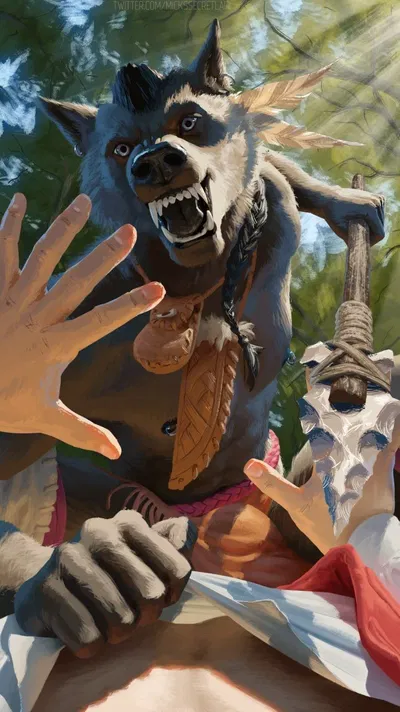 Aborigine furry dog