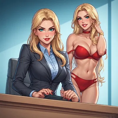Boss's lookalike gift - Allison and Rowena