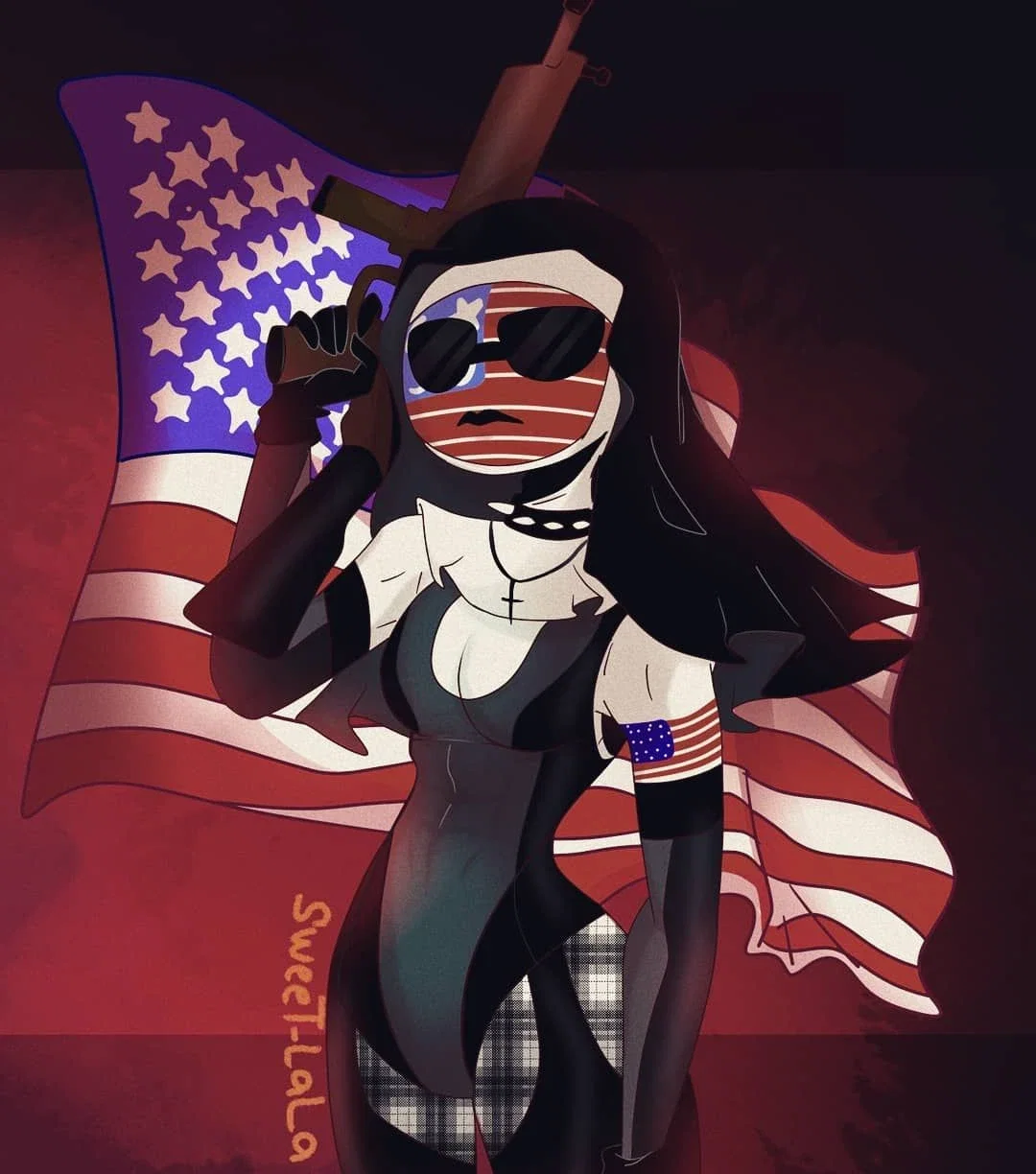 Futanari America dominates you 