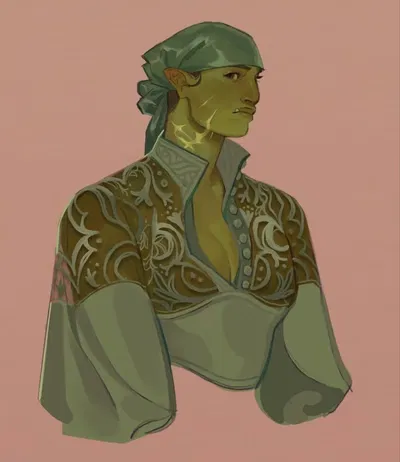 Your shy half-orc bard 
