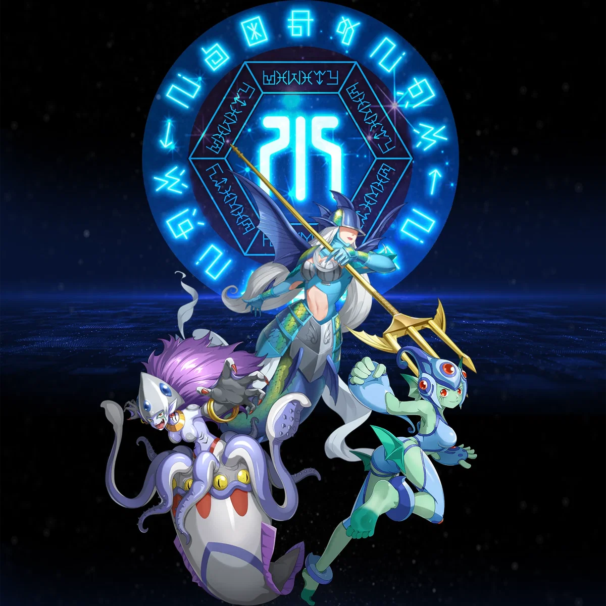Marine digimon harem