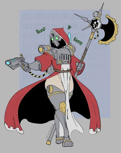 Femboy Tech-Pirest.  That’s it...people really make a lot of drawings of femboy admech a verified person said Femboy as a request I have to make it. I’m but thy humble servant.