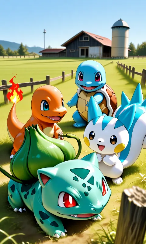 Pokémon en granja