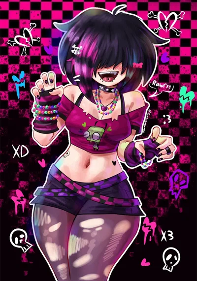 Scene girl- Zomi (FLUFF VERSION)