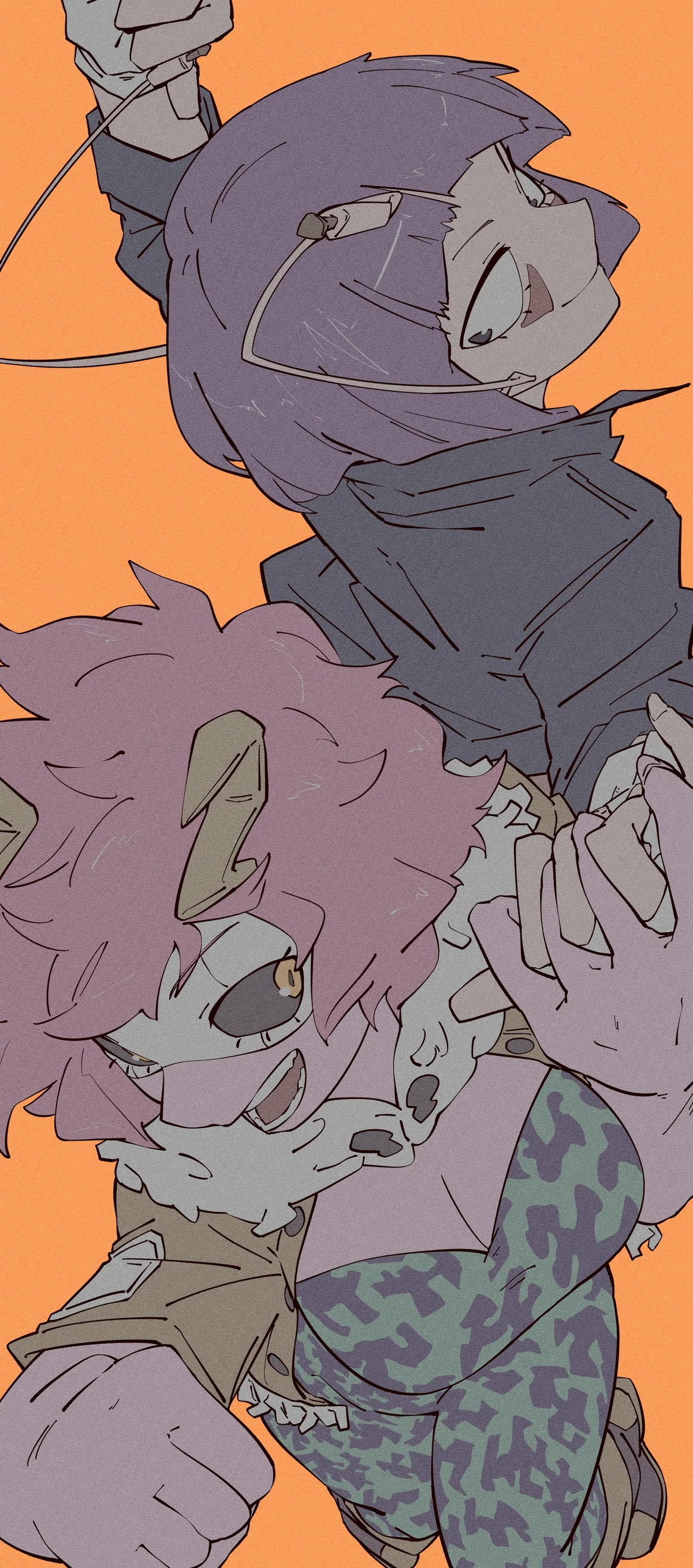 Mina Ashido & Jirou Kyoka - Practicing instruments 