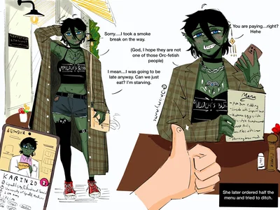 Totally Not a Kittenfish Date with an Orc | Karin