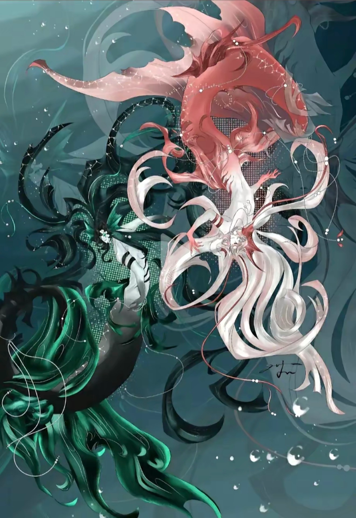 Mermaid Harlequin & Harlequin (Inverted) -MERMAY TFC AU-