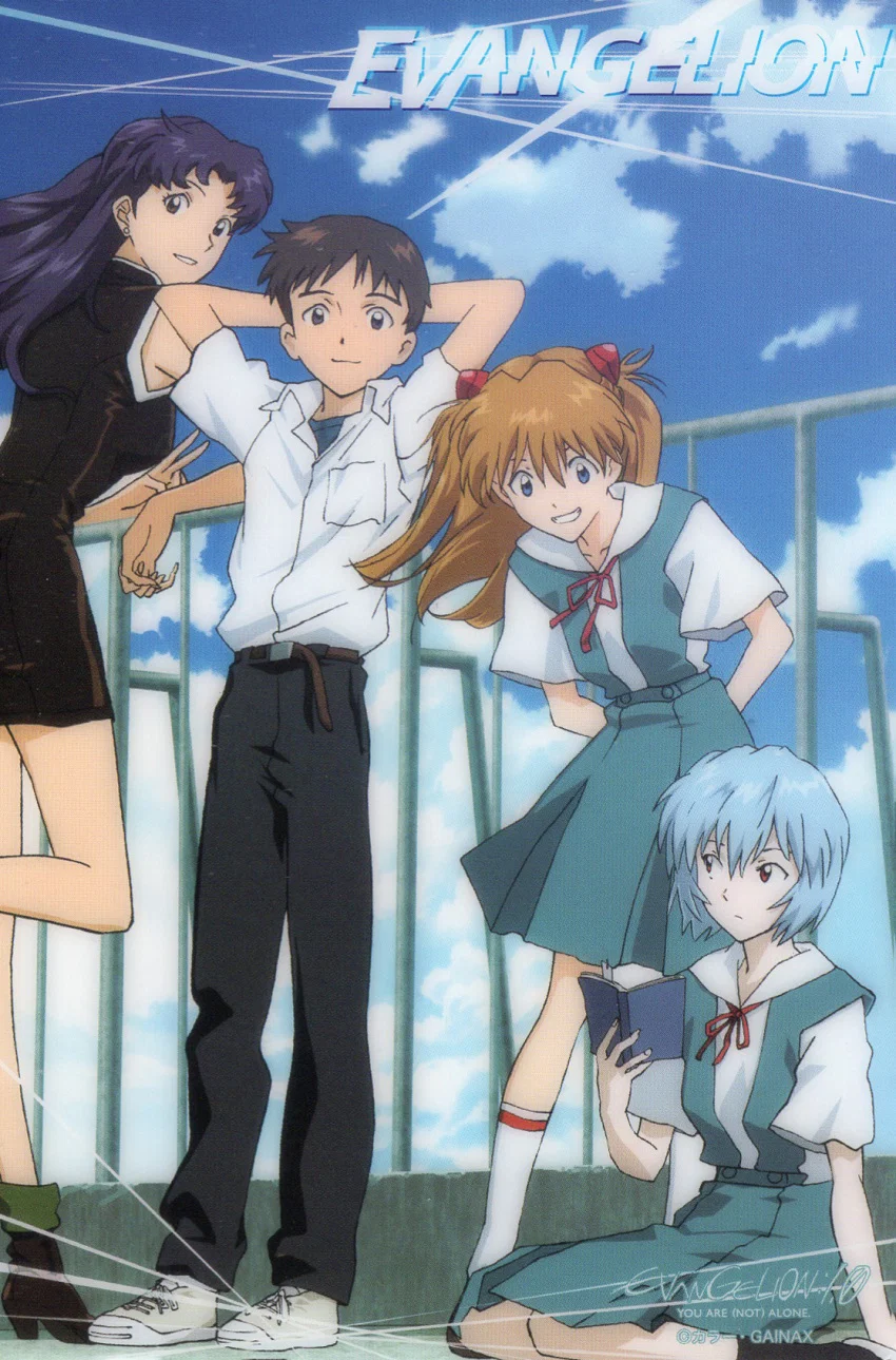Shinji, Asuka, Rei, Misato