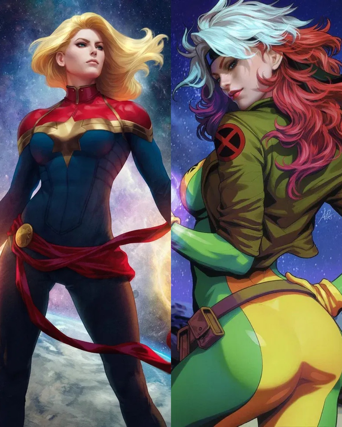 Captain Marvel & Rogue