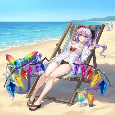Flandre Scarlet and her possible forced beach trip..