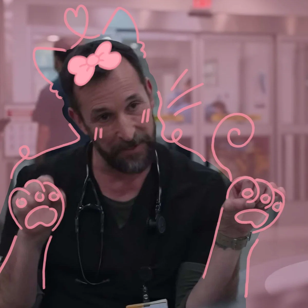 Dr. Michael 'Robby' Robinavitch | licking him