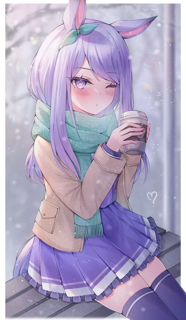 —Snowy Day, Lavanda Figure—